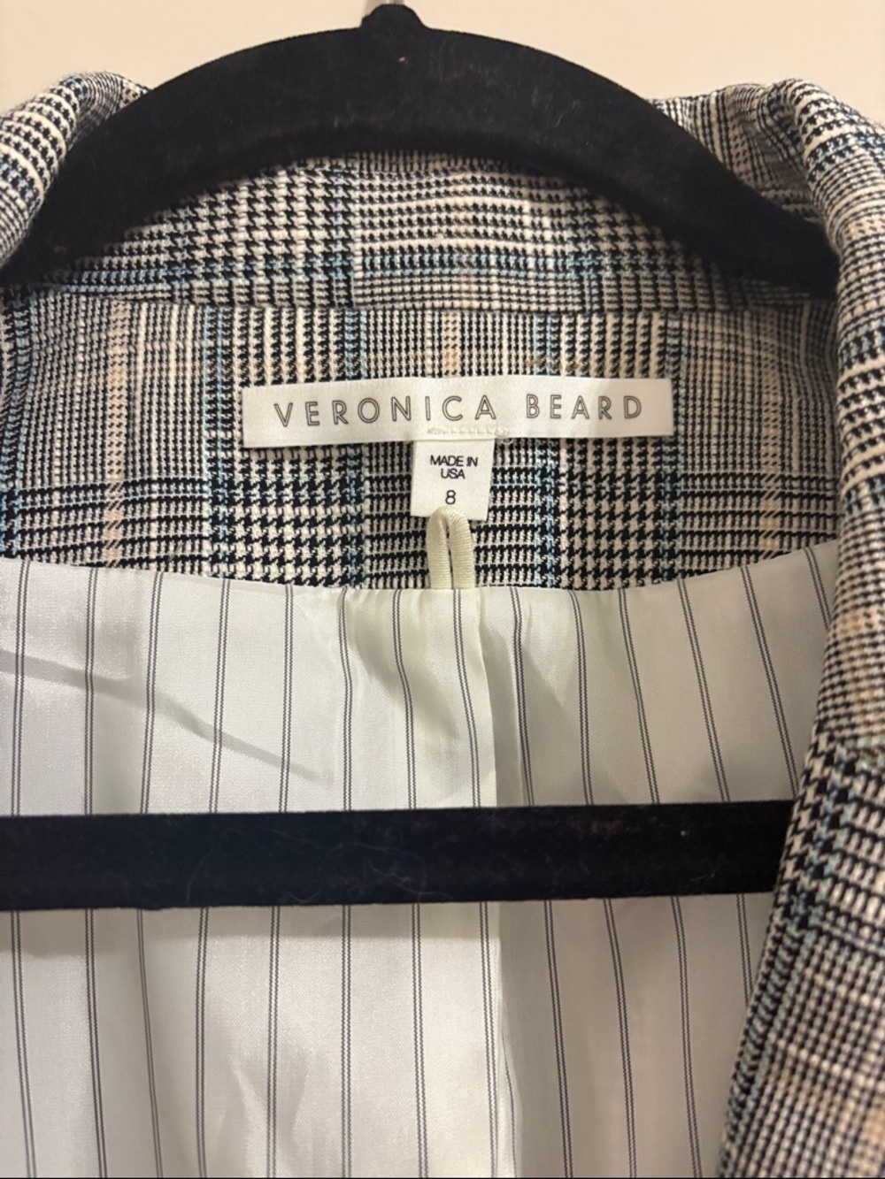 Veronica beard Dickey plaid blazer size 8 - Picture 2 of 5